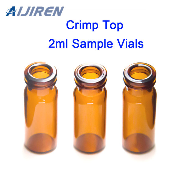 <h3>2mL, Standard Opening Crimp Vials, Amber, Clear PTFE/Red </h3>
